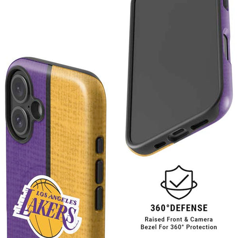 NBA Los Angeles Lakers Canvas iPhone 16 Plus Magsafe Impact Case